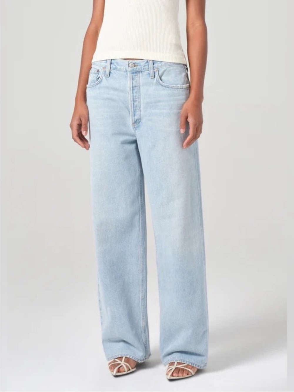 AGOLDE Low Slung Baggy Void Light Wash Size 24